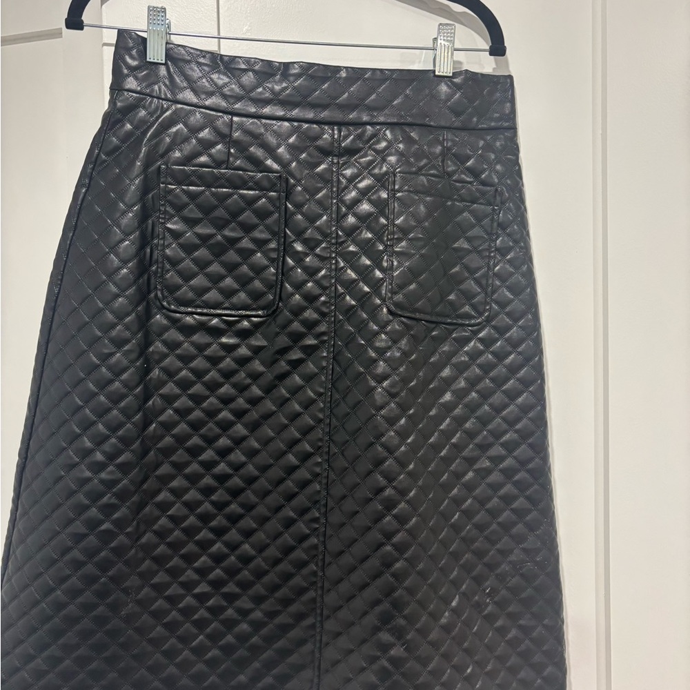 Quilted Black Skirt